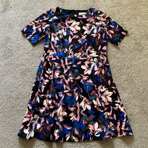 Sabrina Collective Dresses & Skirts - Sabrina Collective ~ Floral Fit and Flare Dress ~ Scoop Neck ~ Size 16W